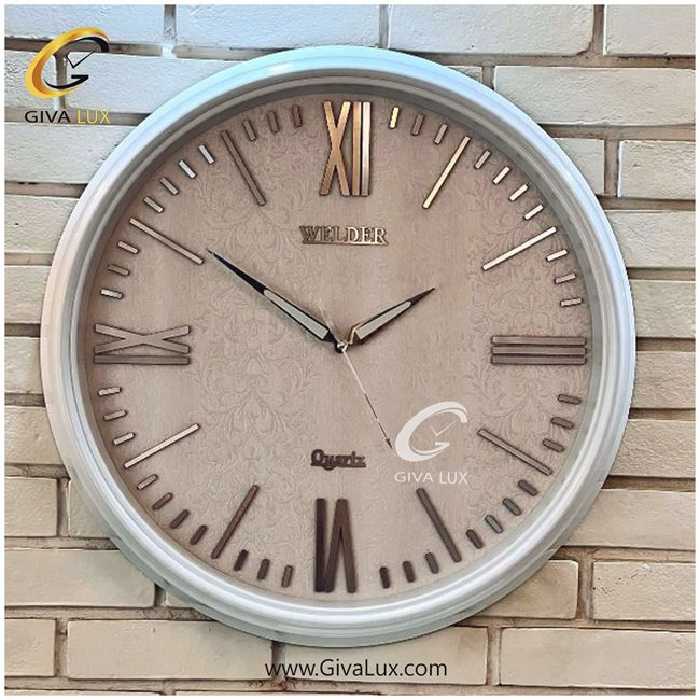 ساعت دیواری اورجینال ولدر PVC سفید| کد رفرنس 640