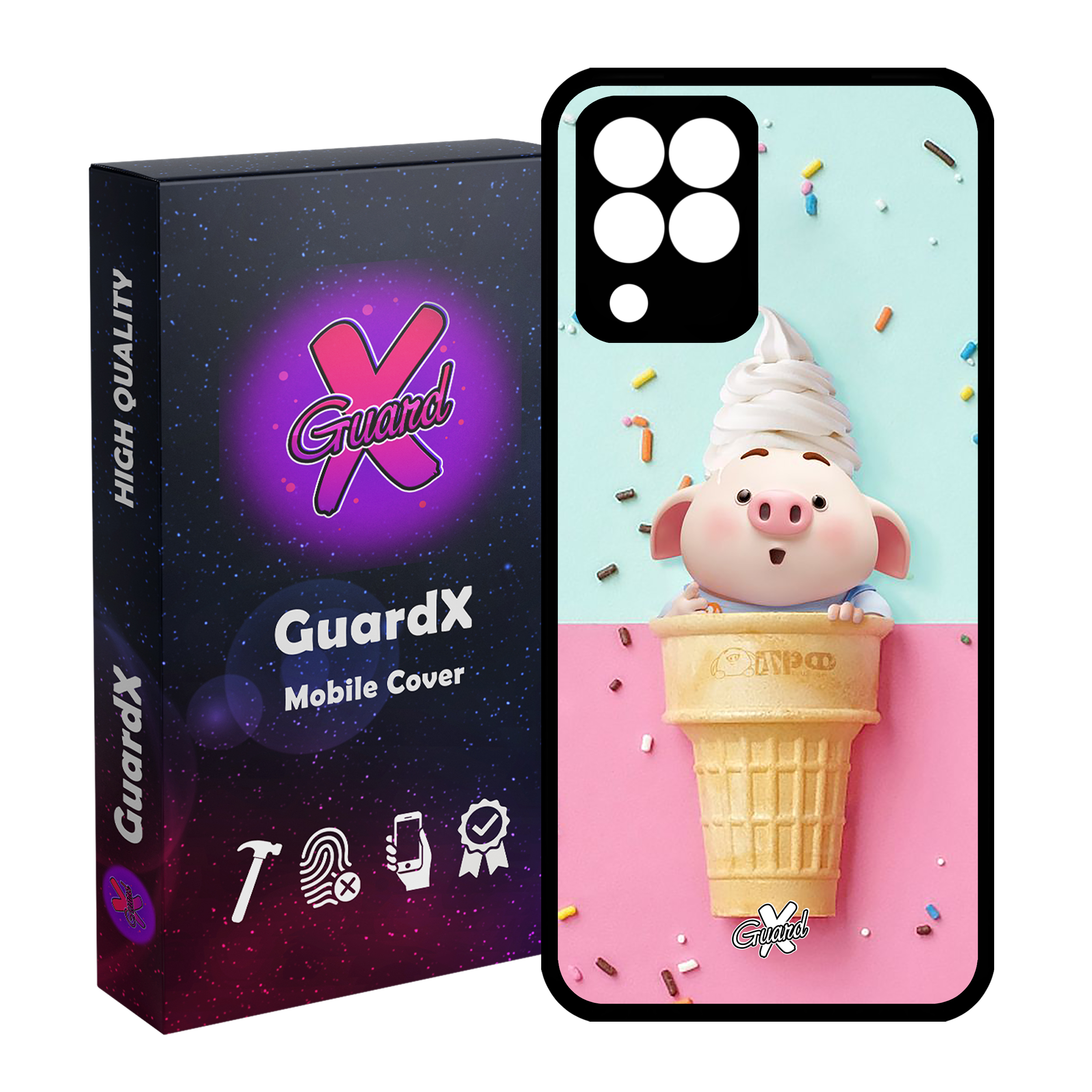 کاور گارد ایکس طرح Pig مدل Glass10026 مناسب برای گوشی موبایل سامسونگ Galaxy M33/M33 5G