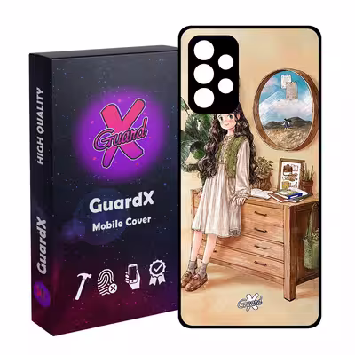 کاور گارد ایکس طرح دختر مدل Glass10308 مناسب برای گوشی موبایل سامسونگ Galaxy A32 4G