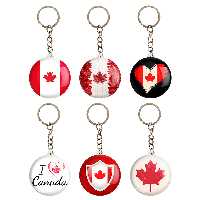 جاکلیدی خندالو مدل پرچم کانادا کد 1218A مجموعه 6 عددی