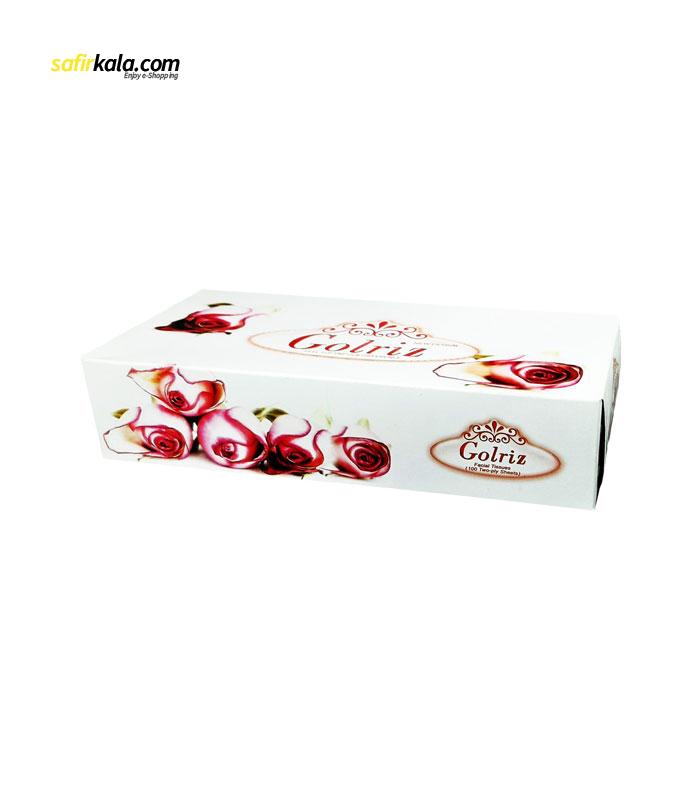 دستمال کاغذی 100 برگ گلریز مدل رزان