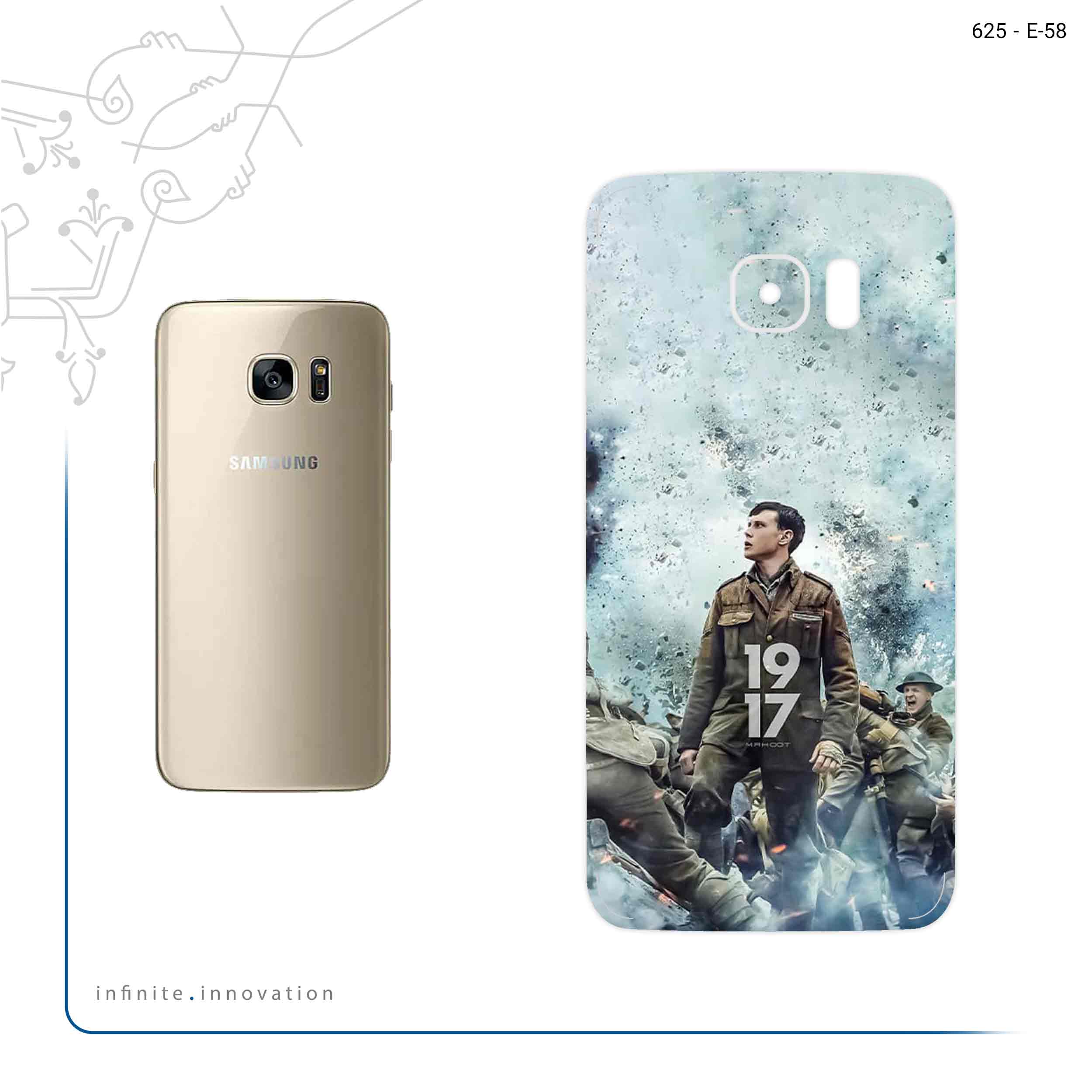 برچسب پوششی ماهوت مدل 1917 مناسب برای گوشی موبایل سامسونگ Galaxy S7 Edge