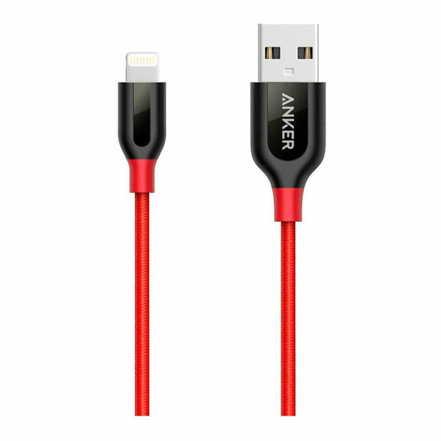 کابل 3 متری Lightning انکر A8123H91 PowerLine RED