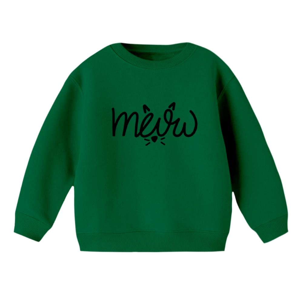 سویشرت بچگانه مدل گربه کد 14 رنگ سبز