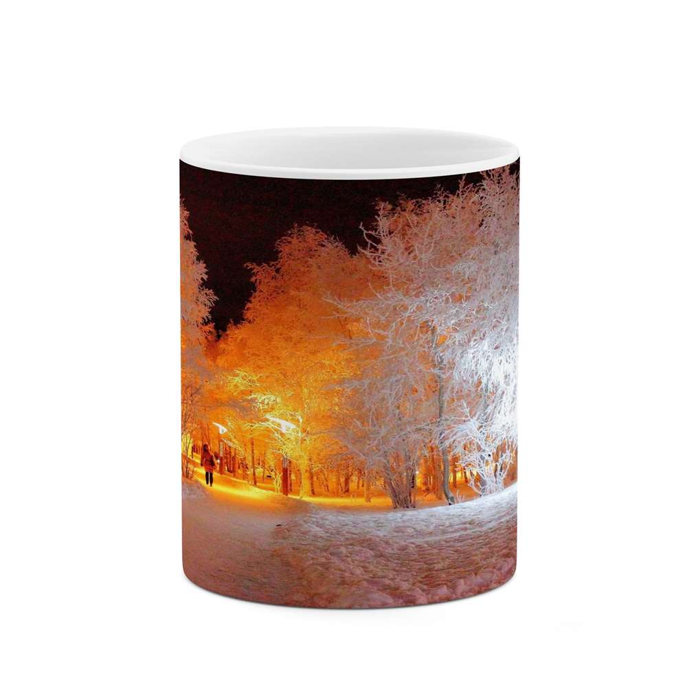 ماگ کاکتی طرح منظره برفی مدل mgs14891