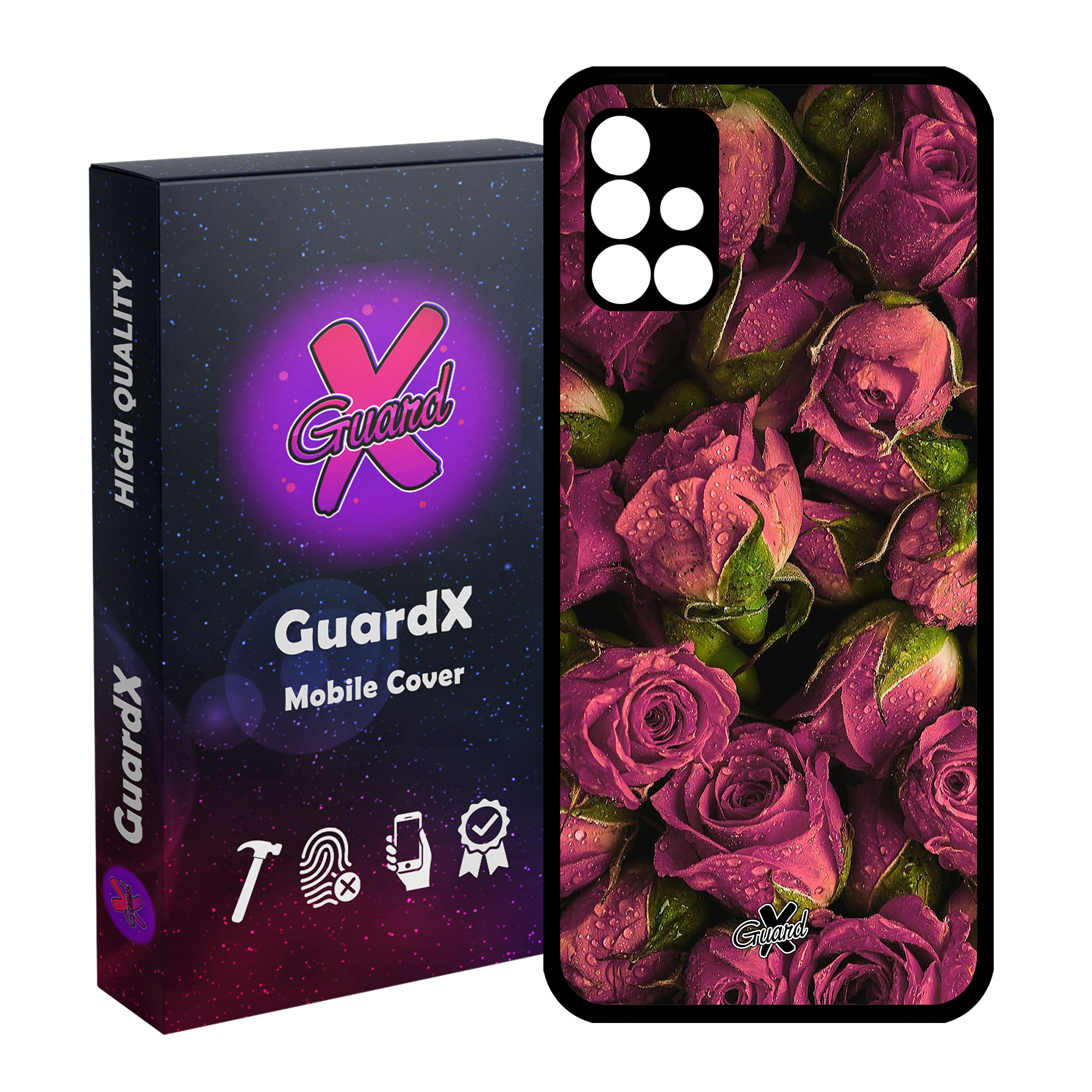 کاور گارد ایکس طرح Flower مدل Glass10006 مناسب برای گوشی موبایل سامسونگ Galaxy M31s
