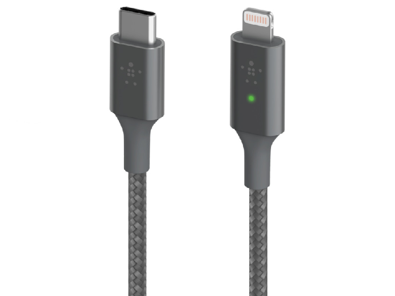 کابل Type-C به Lightning بلکین مدل CAA006bt02.5MBK به طول 2.5 متر