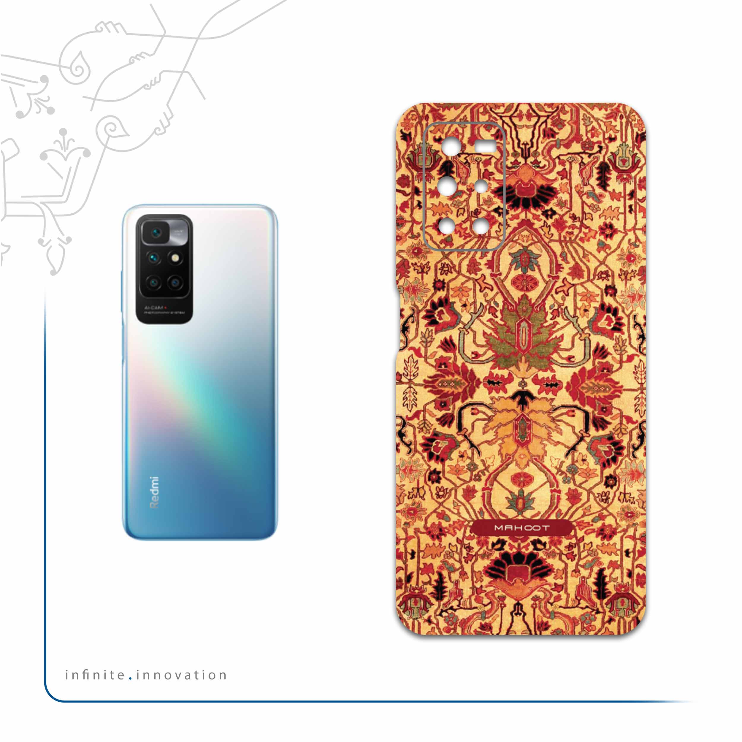 برچسب پوششی ماهوت مدل Iran-Carpet2 مناسب برای گوشی موبایل شیائومی Redmi Note 11 4G
