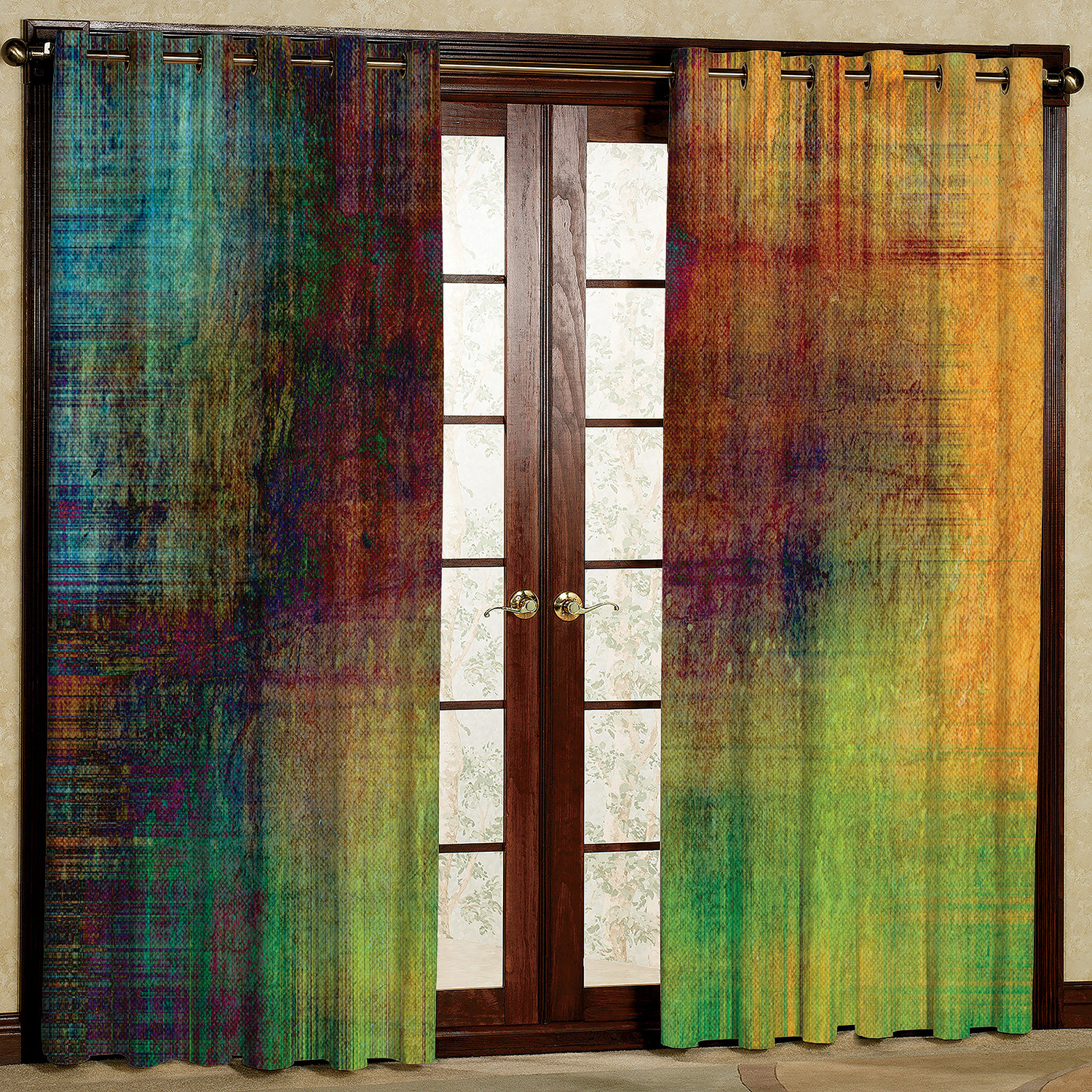 پرده مدل پتینه رنگی مخمل پانچی کد 2187 سایز 200x140 سانتی متر