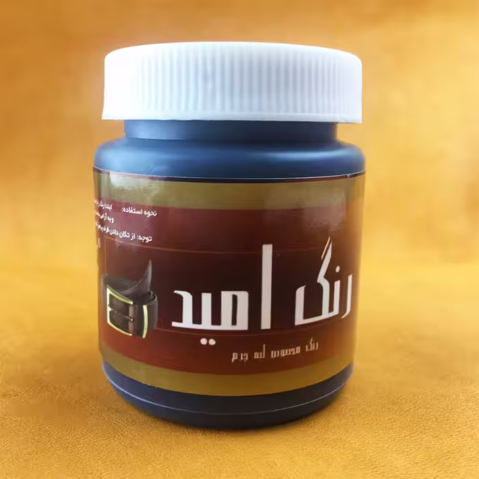 محلول رنگ قهوه ای لبه چرم امید مدل O-BR00 وزن ۱۰۰ گرم