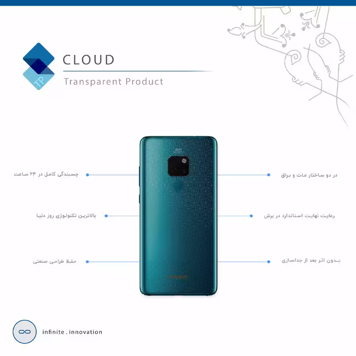 برچسب پوششی ماهوت مدل Cloud Transparent مناسب برای گوشی موبایل هوآوی Mate 20