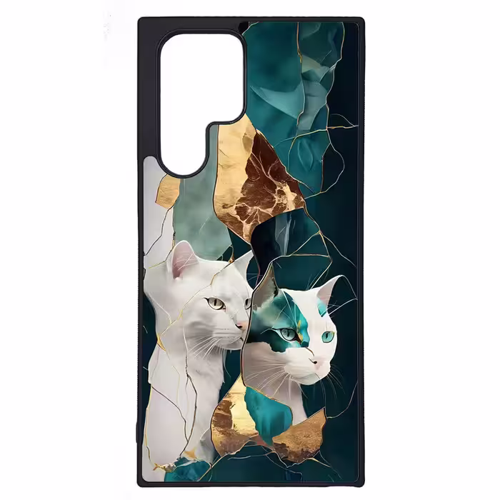 کاور طرح گربه کد G-132 مناسب برای گوشی موبایل سامسونگ Galaxy S22 Ultra | دیجی قاب دونی