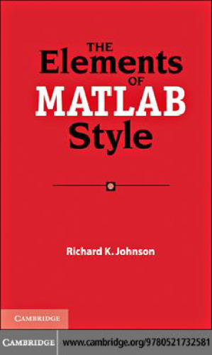 خرید و دانلود نسخه کامل کتاب The Elements of MATLAB Style