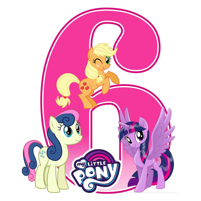 استند رومیزی مدل تولد عدد 6 طرح پونی کد 676