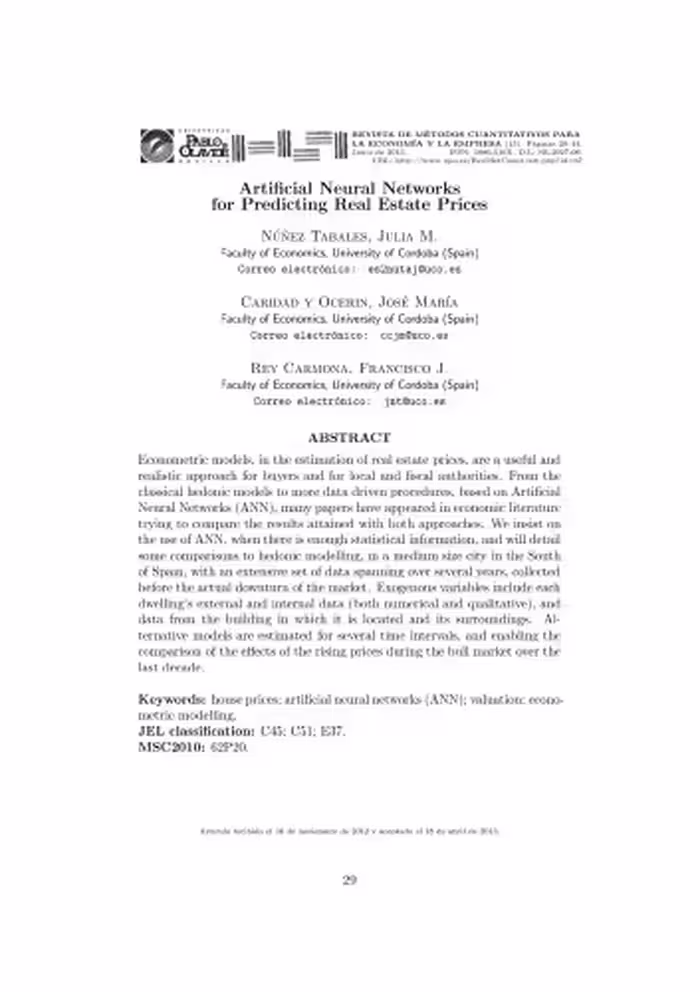 خرید و دانلود نسخه کامل کتاب Artificial Neural Networks for Predicting Real Estate Prices [article]