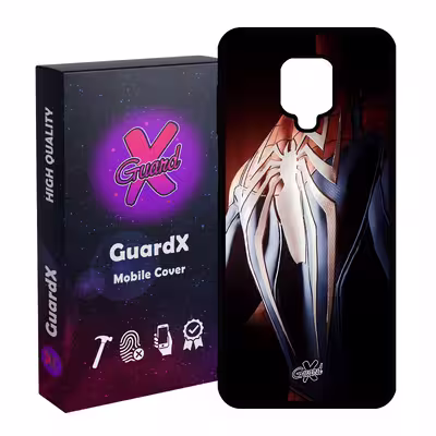 کاور گارد ایکس طرح Spider Man مدل Glass10126 مناسب برای گوشی موبایل شیائومی Redmi Note 9S / Note 9 Pro / Note 9 Pro Max