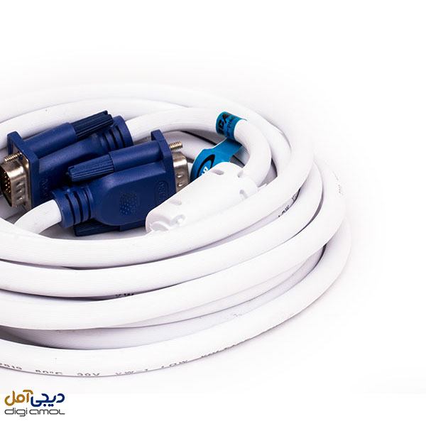 کابل VGAمدل High Qualityطول10متر  سفید رنگ-دیجی آمل