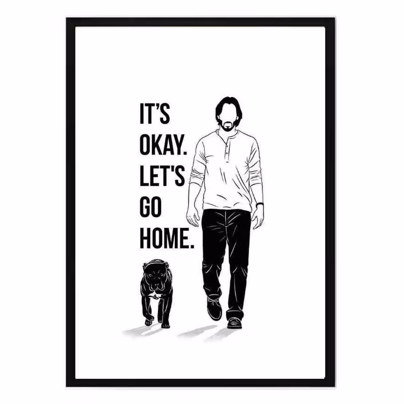تابلو مدل Lets go home کد 248901726 | دنیای قاب