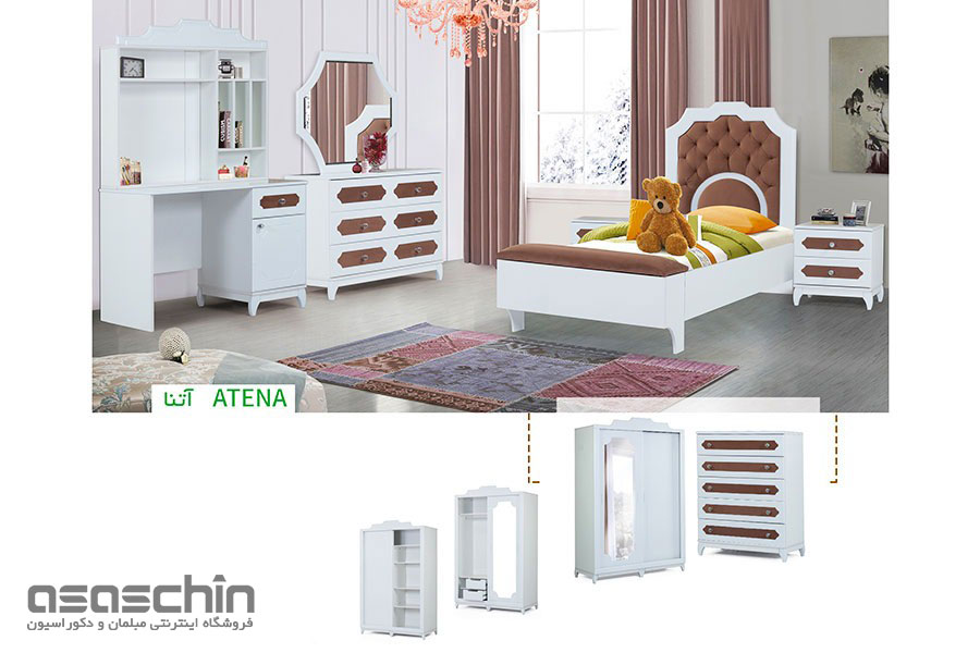 تخت خواب یک نفره آتنا