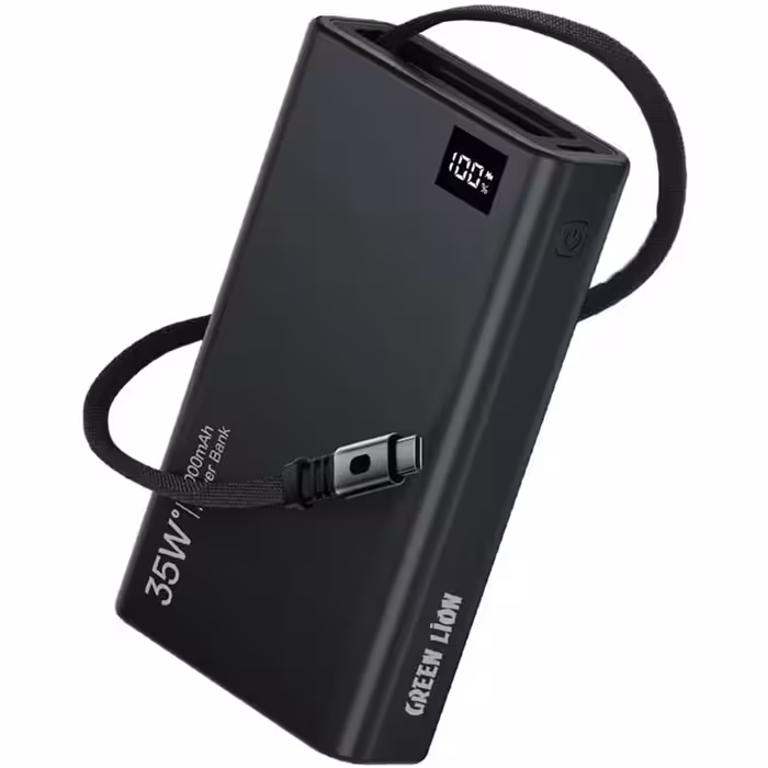 ارسال فوری   Green Lion Retractable 35W 20000mAh Power Bank