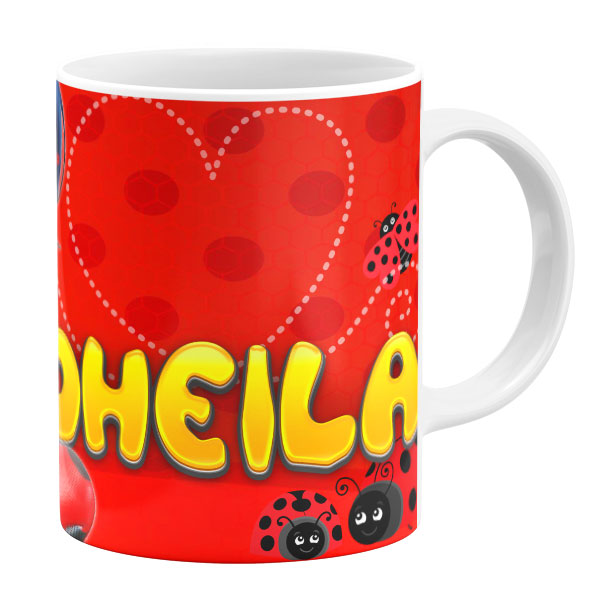 ماگ طرح دختر کفشدوزکی مدل سهیلا