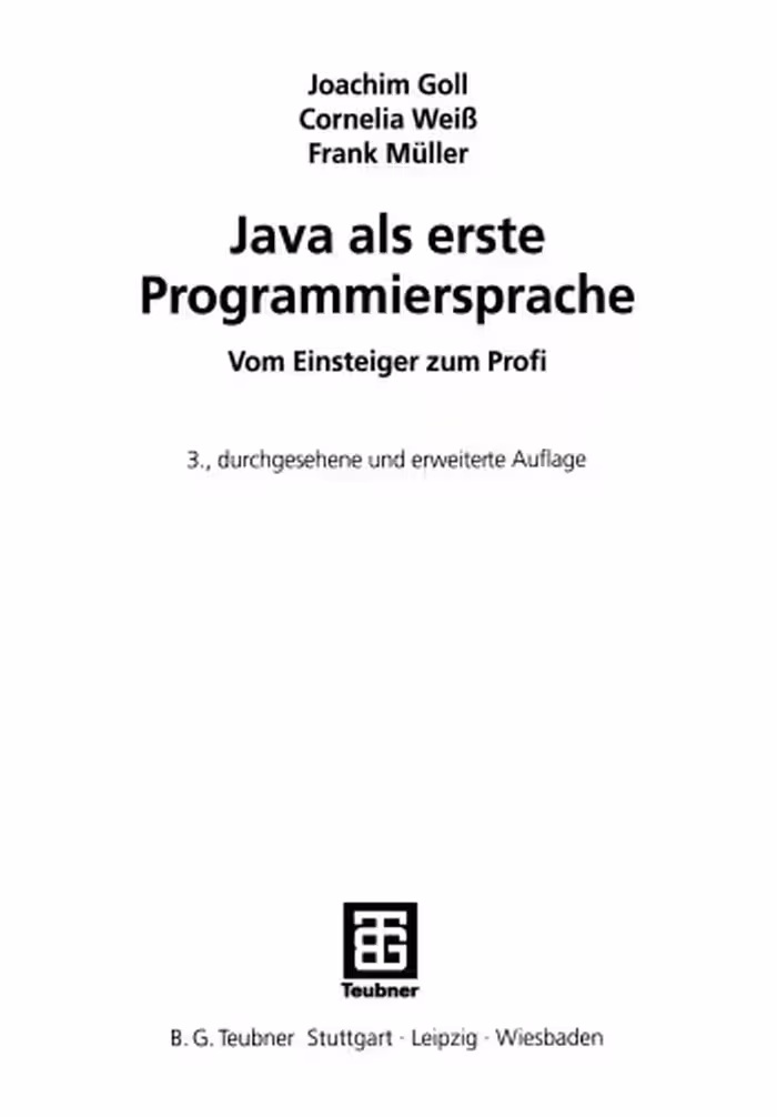 خرید و دانلود نسخه کامل کتاب Java als erste Programmiersprache: Vom Einsteiger zum Profi