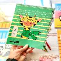 دفتر مجلد 60 برگ  ایمان طرح انیمال کیوت