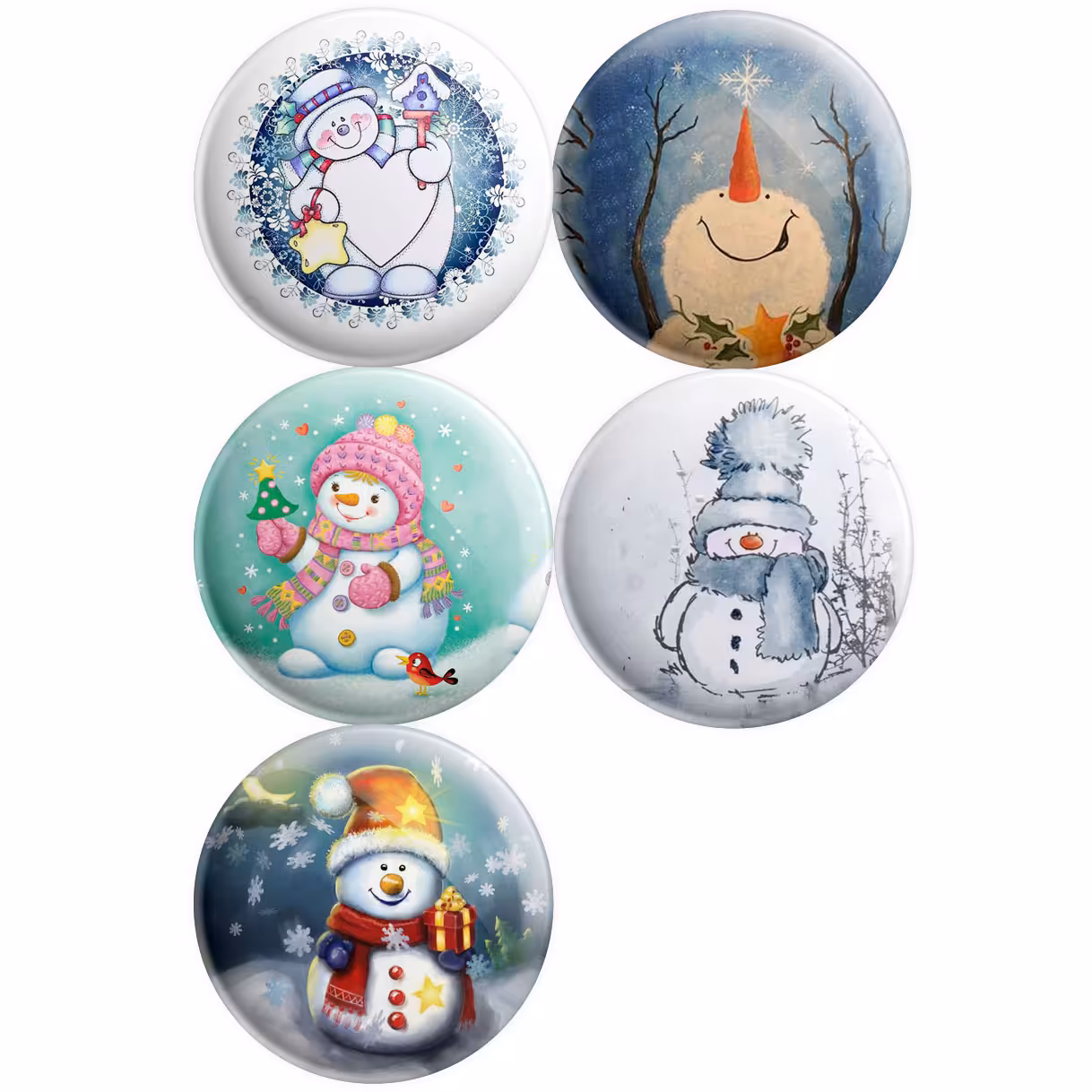 پیکسل پرمانه طرح snowman کد pmg5.9043 مجموعه 5 عددی
