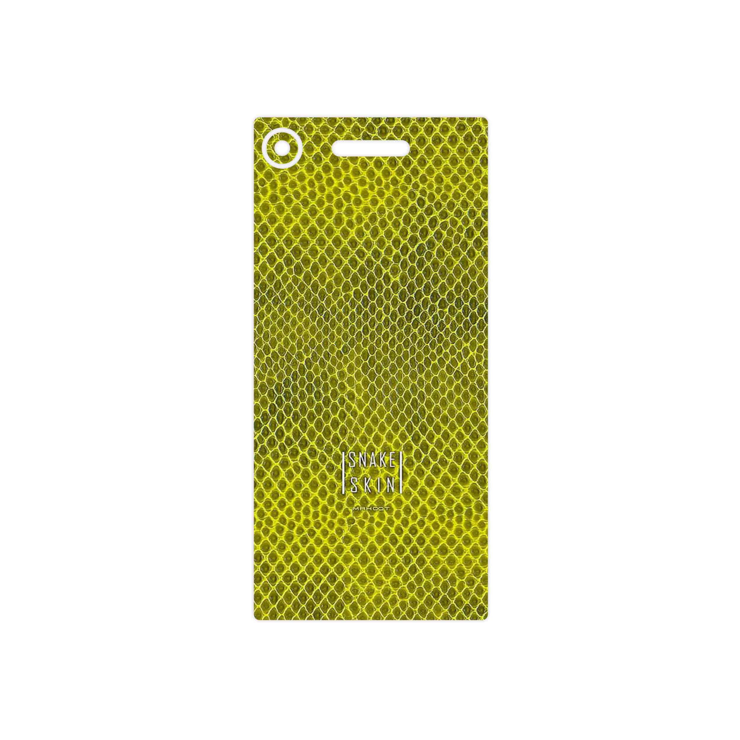 برچسب پوششی ماهوت مدل Yellow Snake Skin مناسب برای گوشی موبایل سونی Xperia XZ1