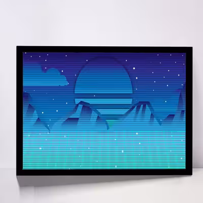 تابلو مدل retro mountain کد F-15024