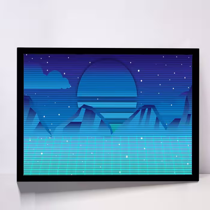 تابلو مدل retro mountain کد F-15024