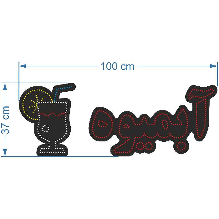 تابلو ال ای دی طرح آبمیوه آیاز کد 466 مجموعه دو عددی
