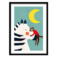 قیمت و خرید تابلو دکوراتیو اتاق کودک مدل زرافه و میمون کد 1900