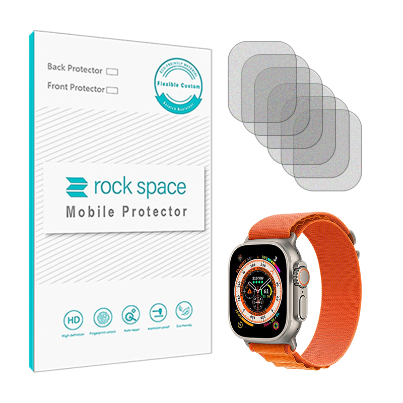 گلس اپل واچ Apple Watch Ultra مدل نانو هیدروژل مات برند راک اسپیس بسته 6 عددی کد S