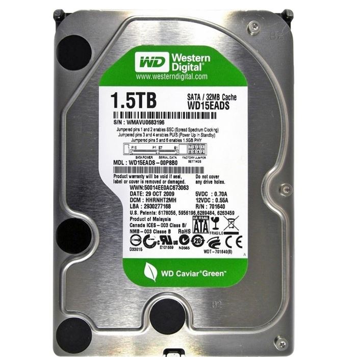 هارد اینترنال وسترن دیجیتال گرین مدل WD15EADS با ظرفیت 15 ترابایت