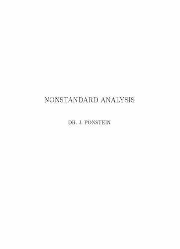 خرید و دانلود نسخه کامل کتاب Nonstandard analysis