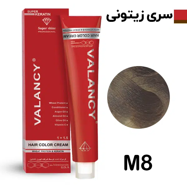 والانسی رنگ مو زیتونی شماره M8