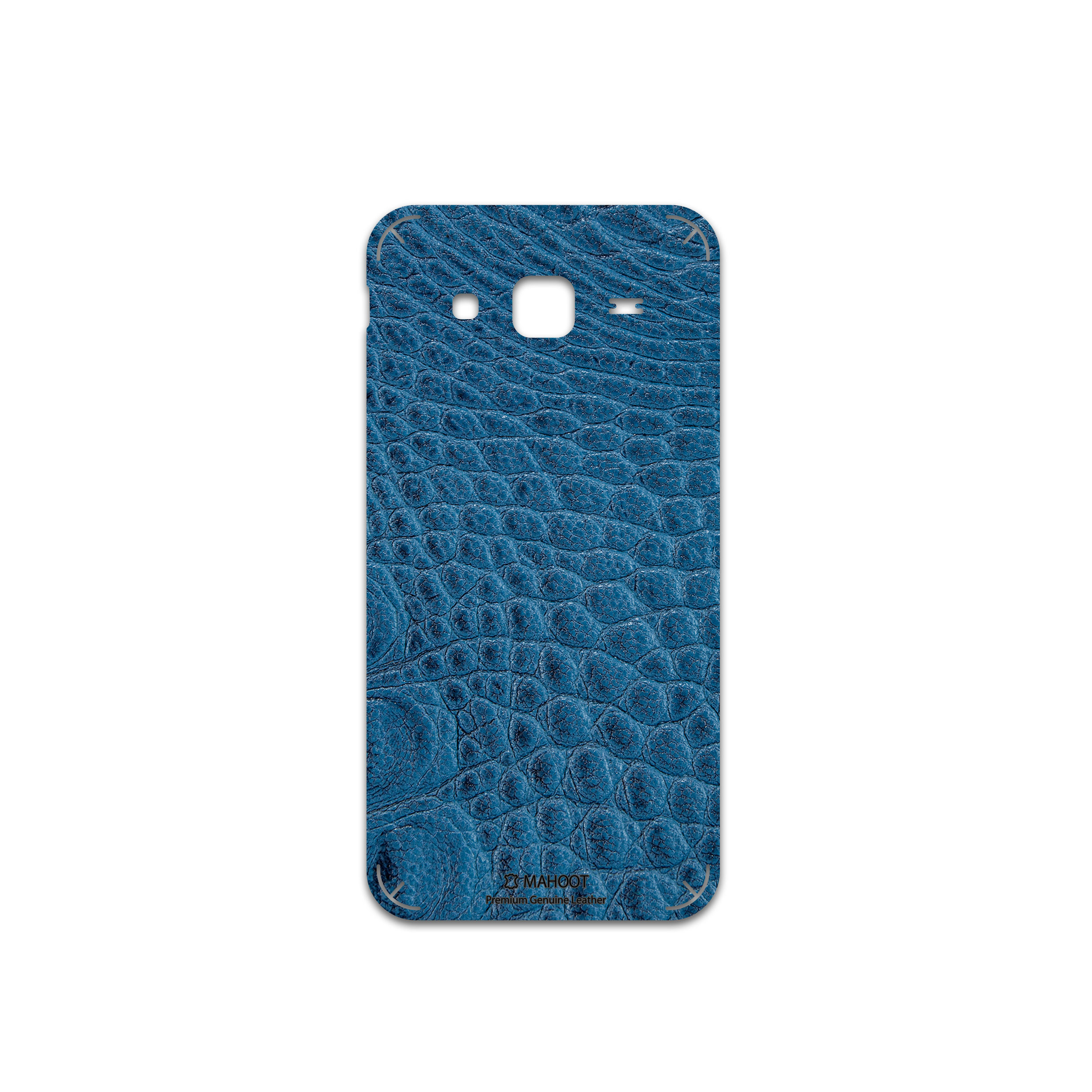 برچسب پوششی ماهوت مدل Blue-Crocodile-Leather مناسب برای گوشی موبایل سامسونگ Galaxy J5