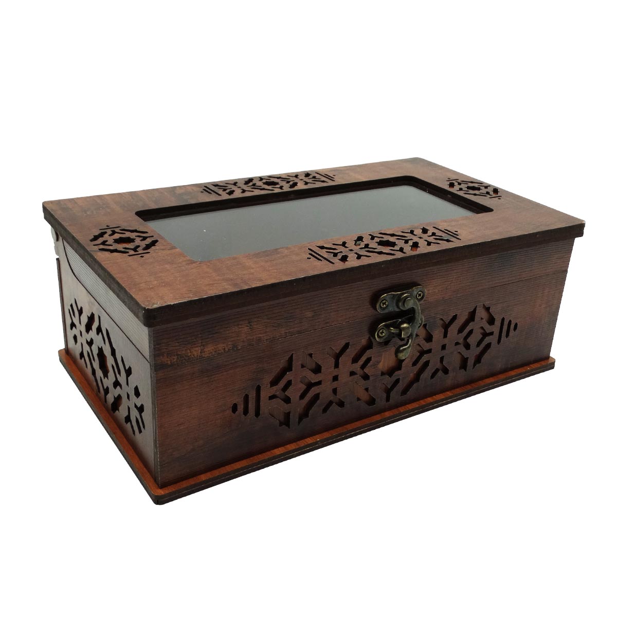 جعبه چای کیسه ای مدل رومیزی طرح سنتی کد 7