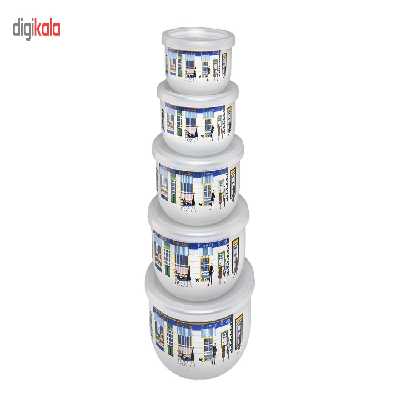 ظرف نگهدارنده رومنس طرح انگلیسی مدل20251 بسته 5 عددی