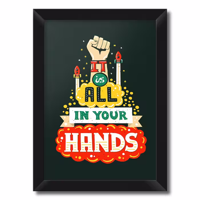 تابلو فنچ آرت طرح All Is In Your Hands کد QT102E-CO