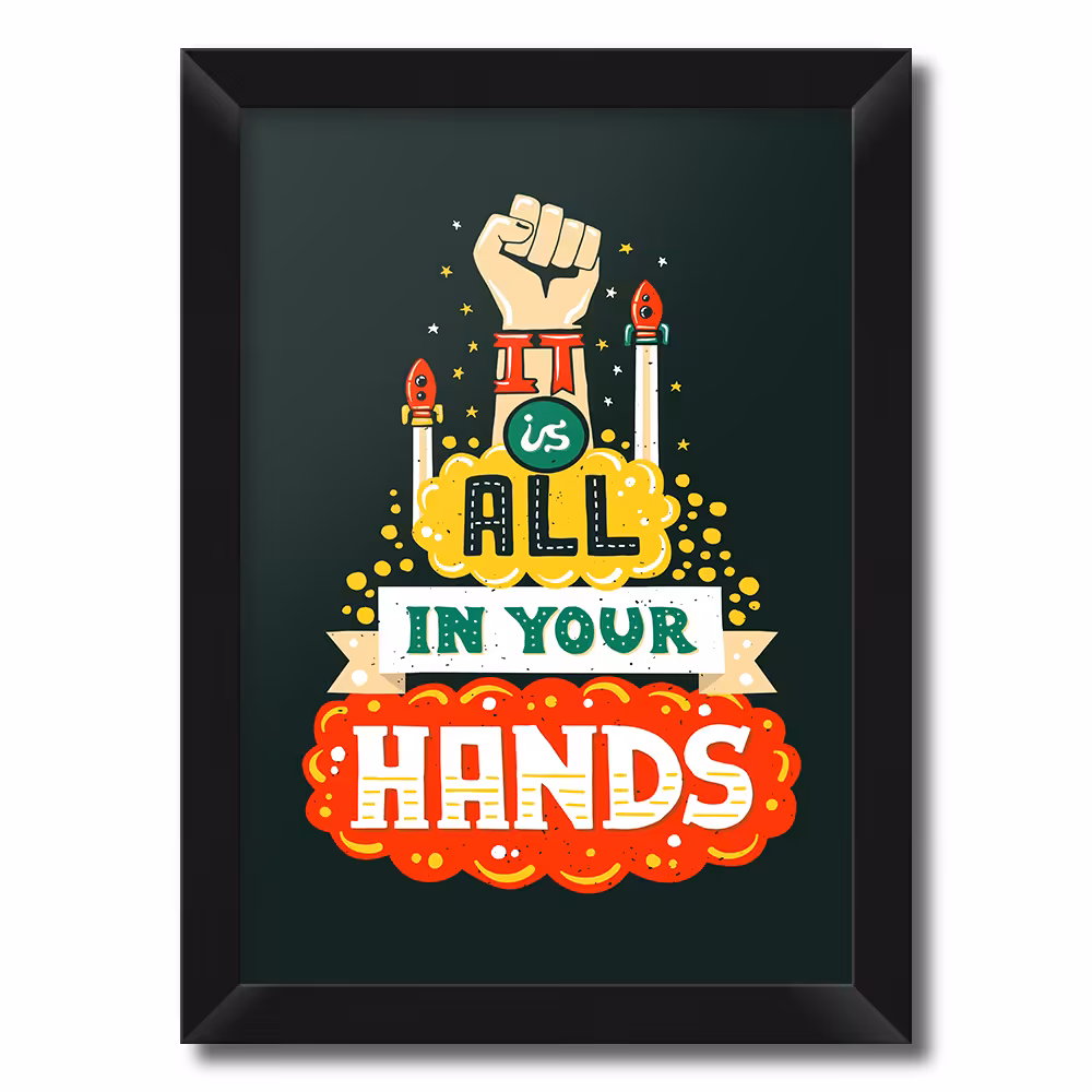 تابلو فنچ آرت طرح All Is In Your Hands کد QT102E-CO