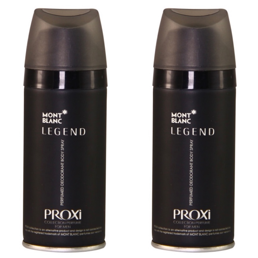 اسپری خوشبو کننده بدن مردانه پروکسی مدل MONT BLANC LEGEND حجم 150 میلی لیتر مجموعه دو عددی
