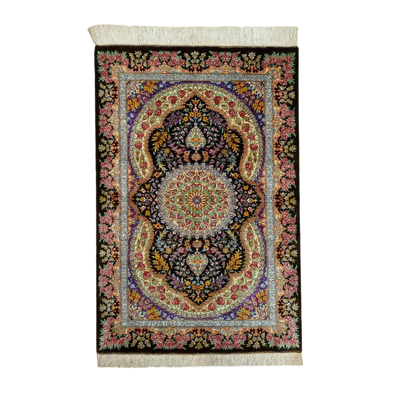 فرش دستبافت نیم متری طرح ترنجی کد YM.319-1