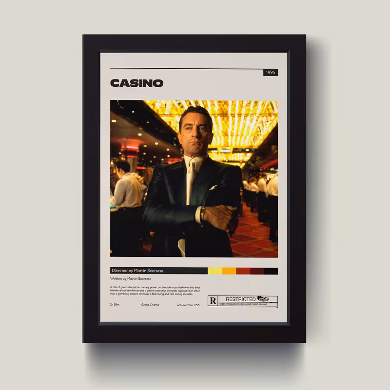 تابلو مدل مینیمال CASINO کدQ0823 | دنیای قاب