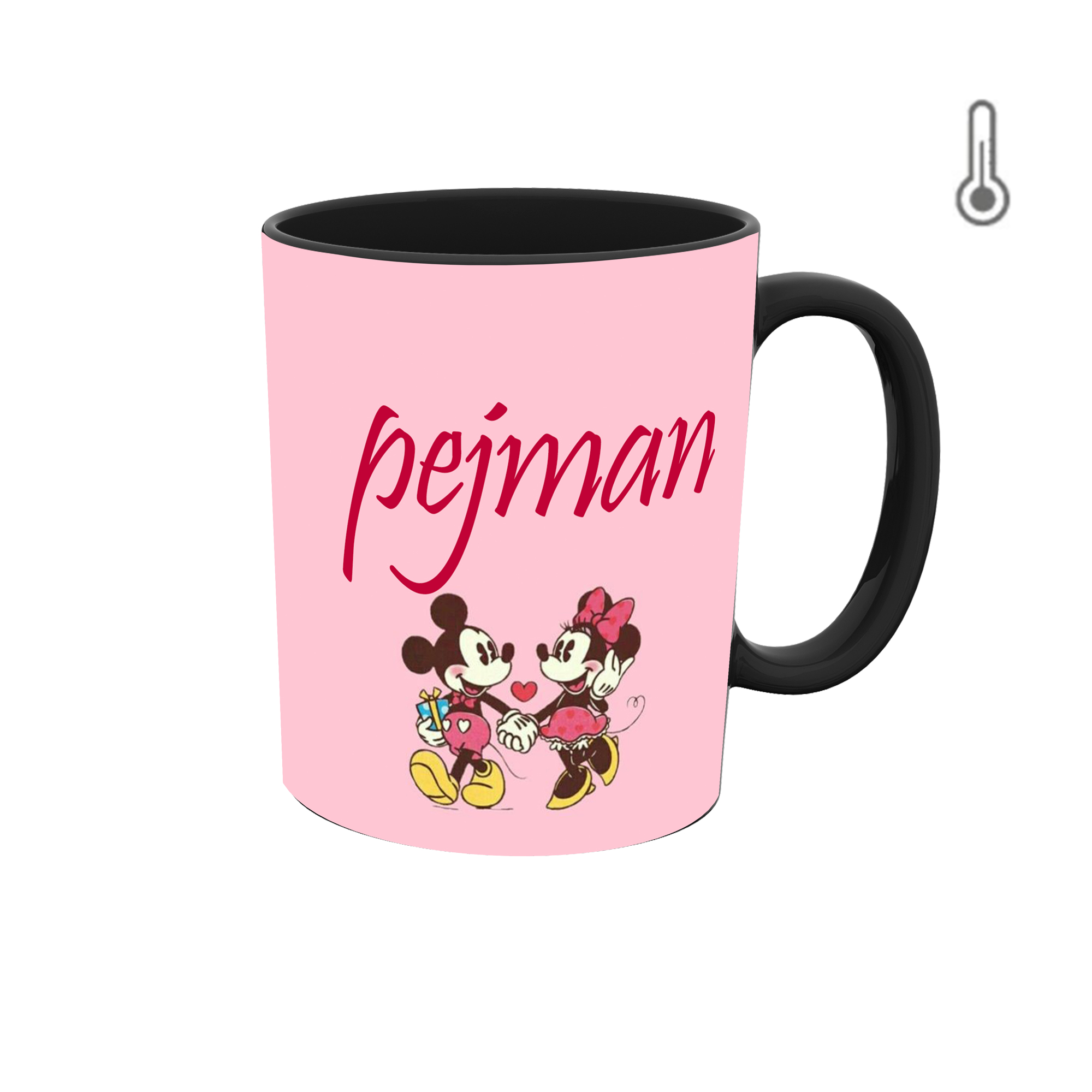 ماگ حرارتی طرح اسم پژمان مدل قلب روز عشق 