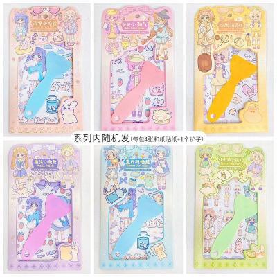 استیکر فانتزی طرح انیمه بدون برش 3 برگ استیکر بزرگ