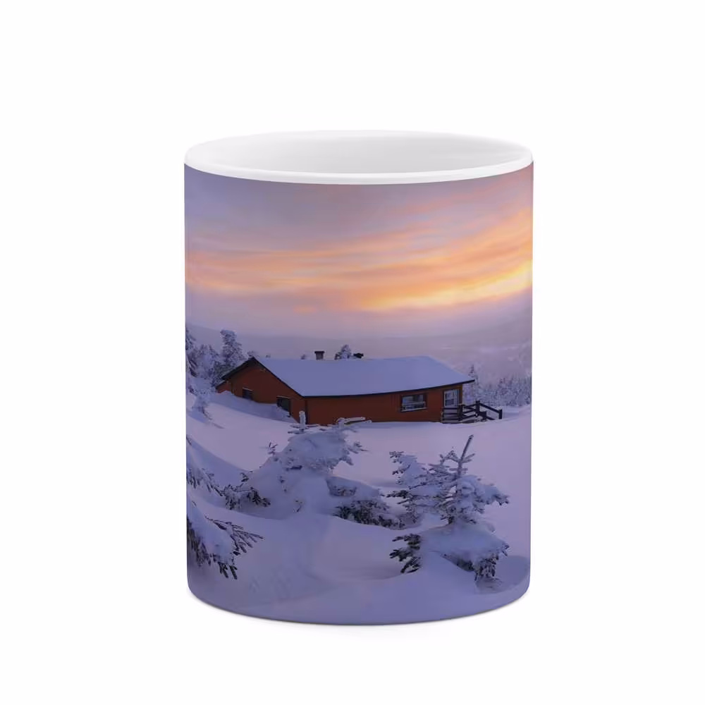 ماگ کاکتی طرح منظره برفی مدل mgs15118