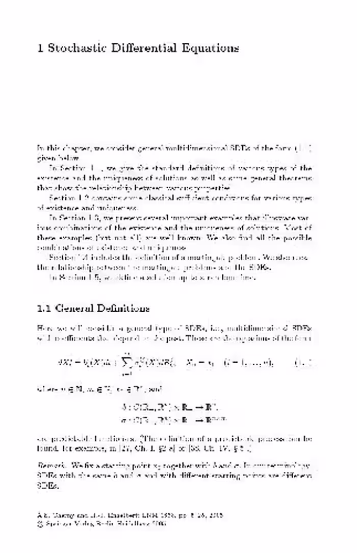 خرید و دانلود نسخه کامل کتاب Stochastic Differential Equations