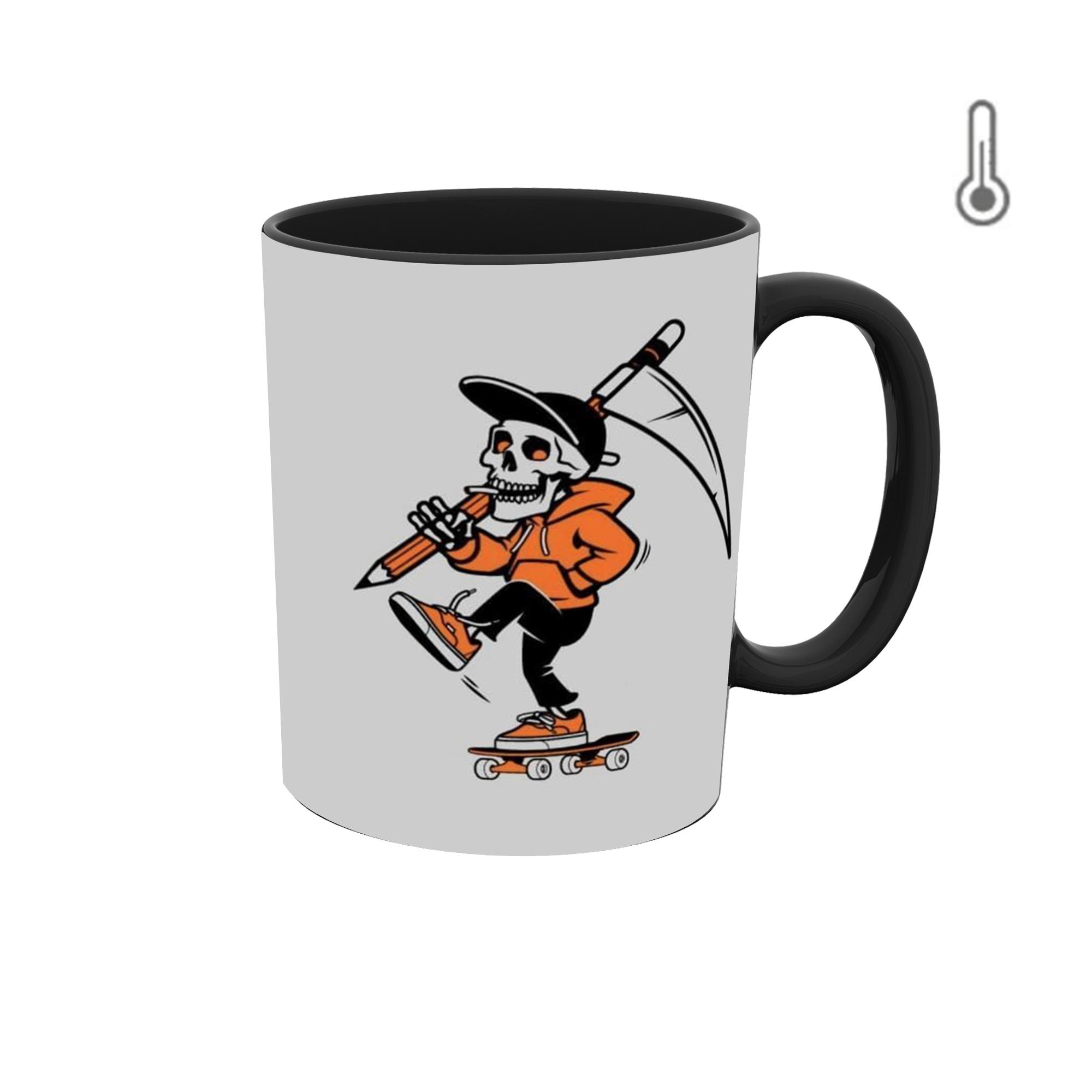  ماگ حرارتی طرح گرافیکی اسکلت skull  